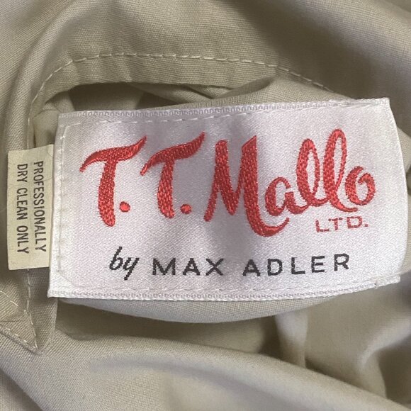 VINTAGE T.T. MALLO LTD. by Max Adler Two-Tone Reversible Trench Coat Academia - Picture 16 of 16